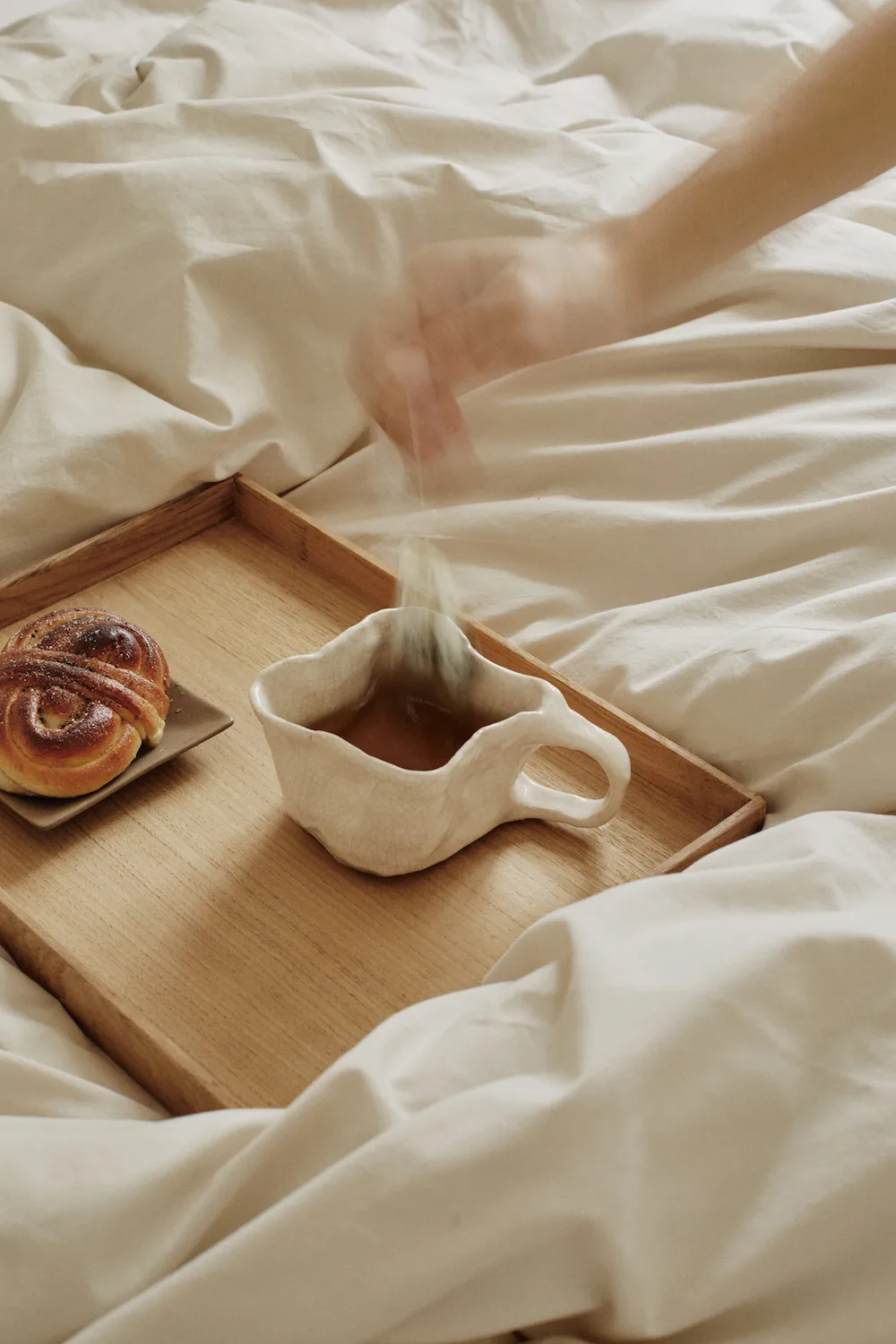 Even teakhouten dienblad square M, Nupo herbal dust LIND DNA