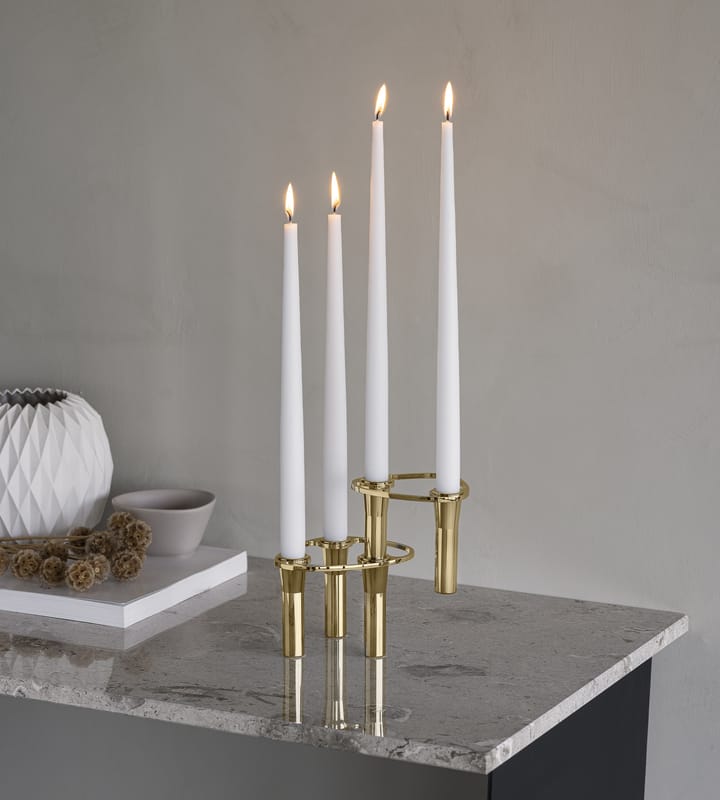 Lind Curve combineerbare kandelaar 24K verguld, Double LIND DNA