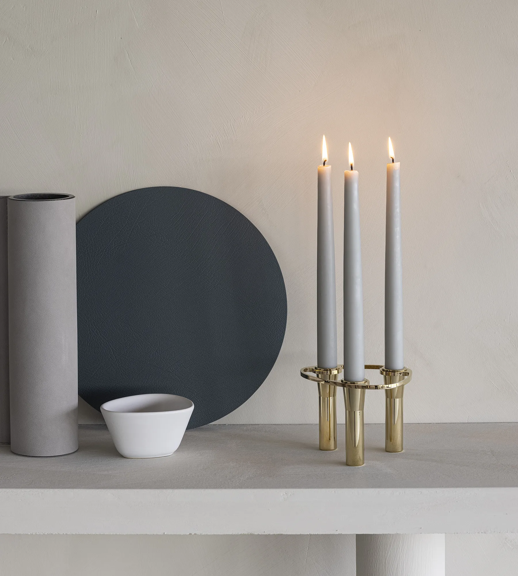 Lind Curve combineerbare kandelaar 24K verguld, Triple LIND DNA