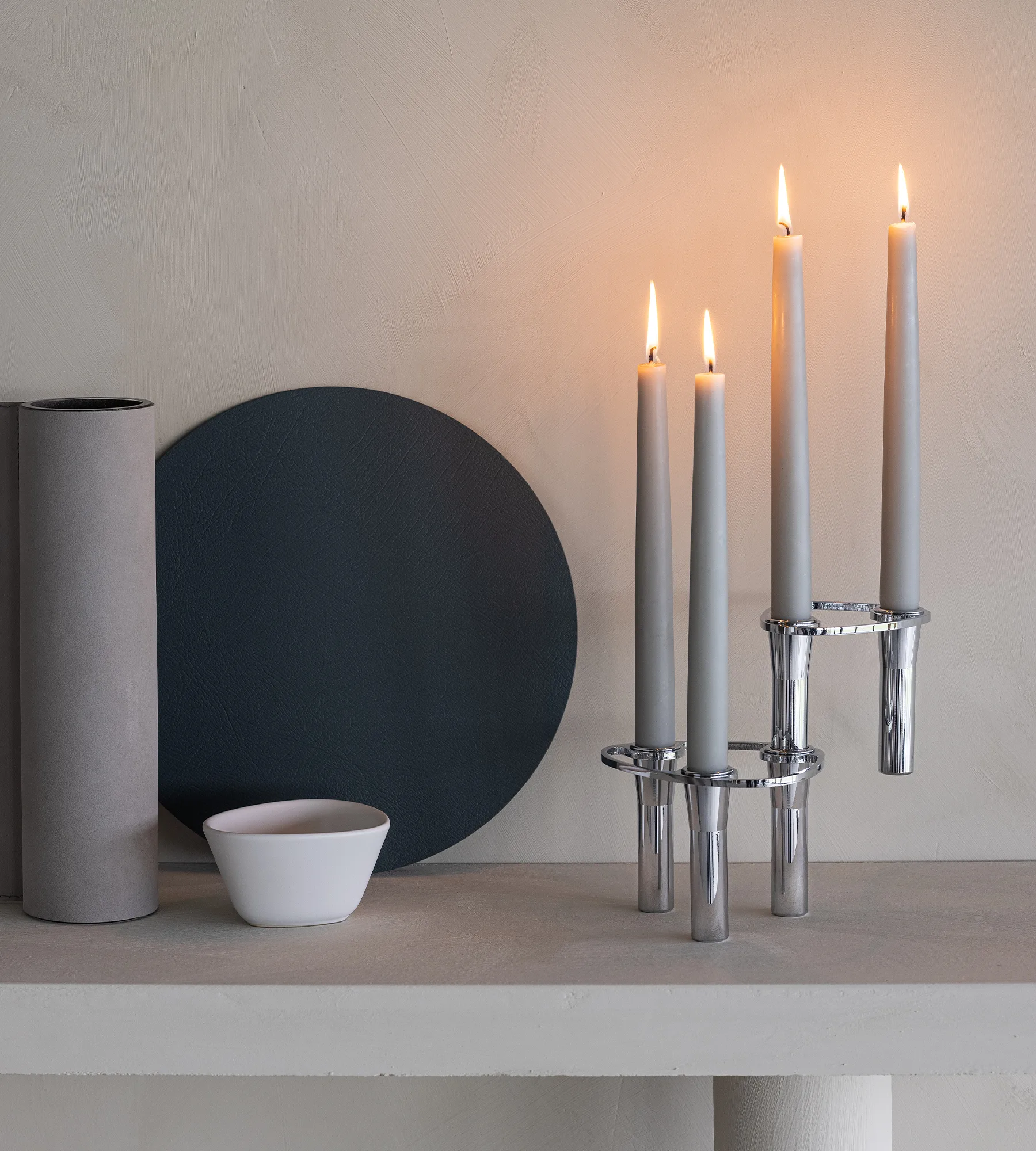 Lind Curve combineerbare kandelaar chroom, Double LIND DNA