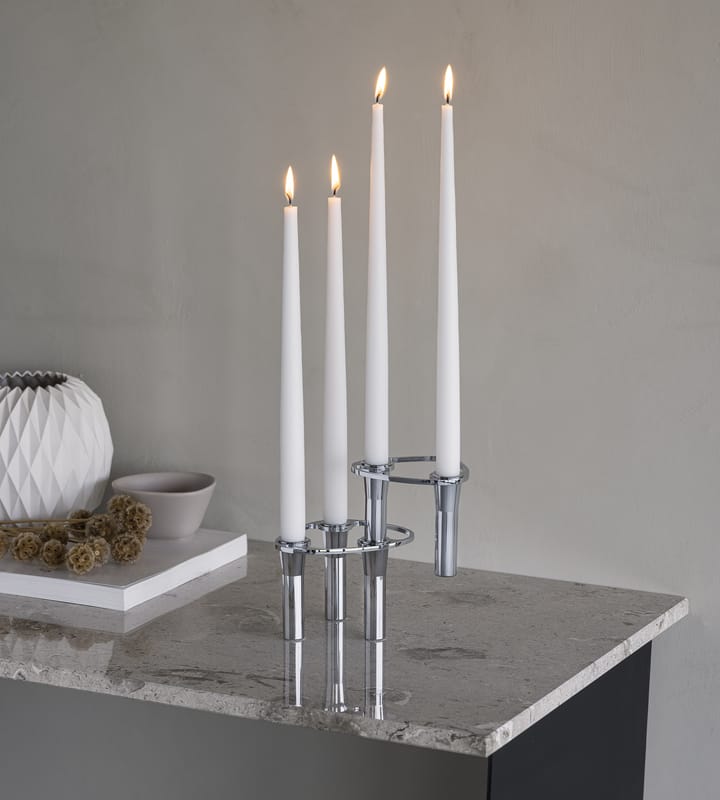 Lind Curve combineerbare kandelaar chroom, Double LIND DNA