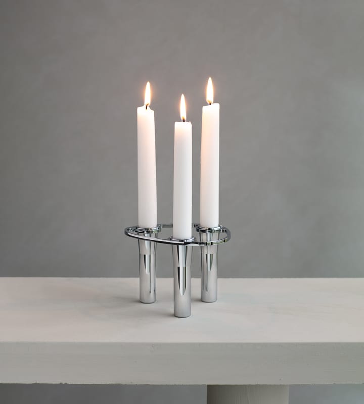 Lind Curve combineerbare kandelaar chroom, Triple LIND DNA