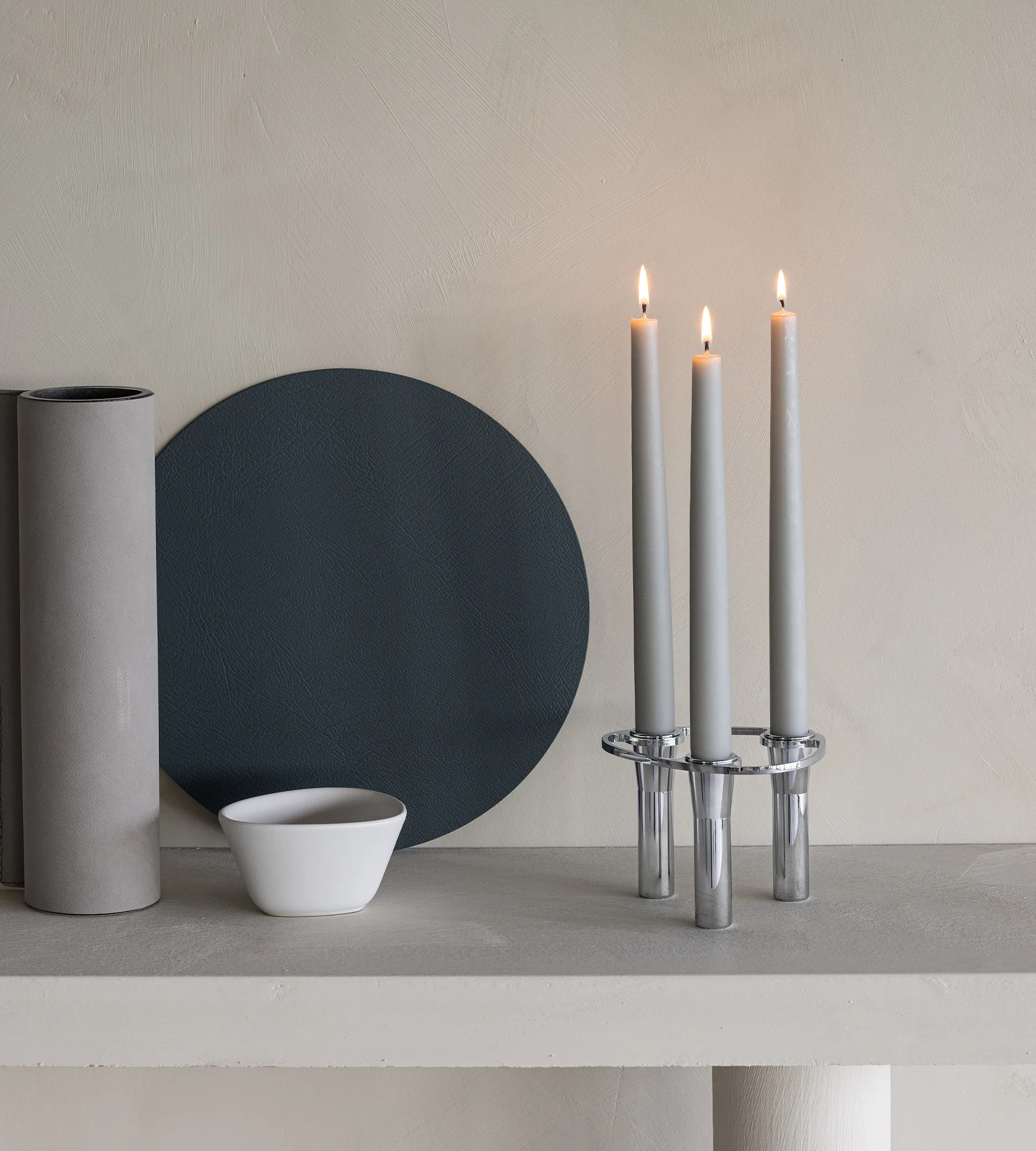 Lind Curve combineerbare kandelaar chroom, Triple LIND DNA