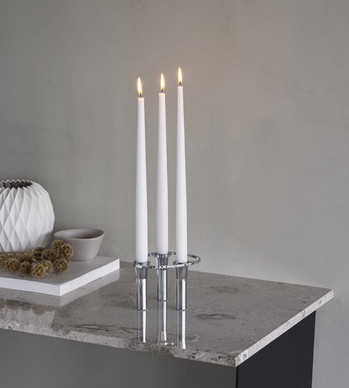 Lind Curve combineerbare kandelaar chroom, Triple LIND DNA