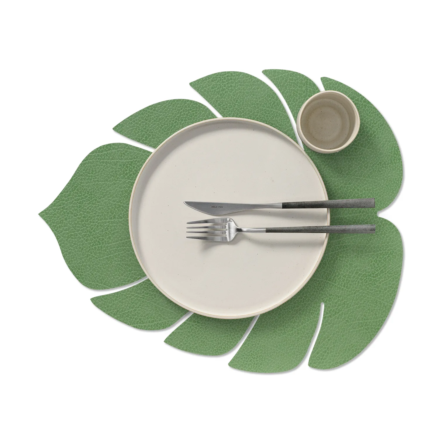 Monstera Leaf Hippo placemat L, Forest green LIND DNA