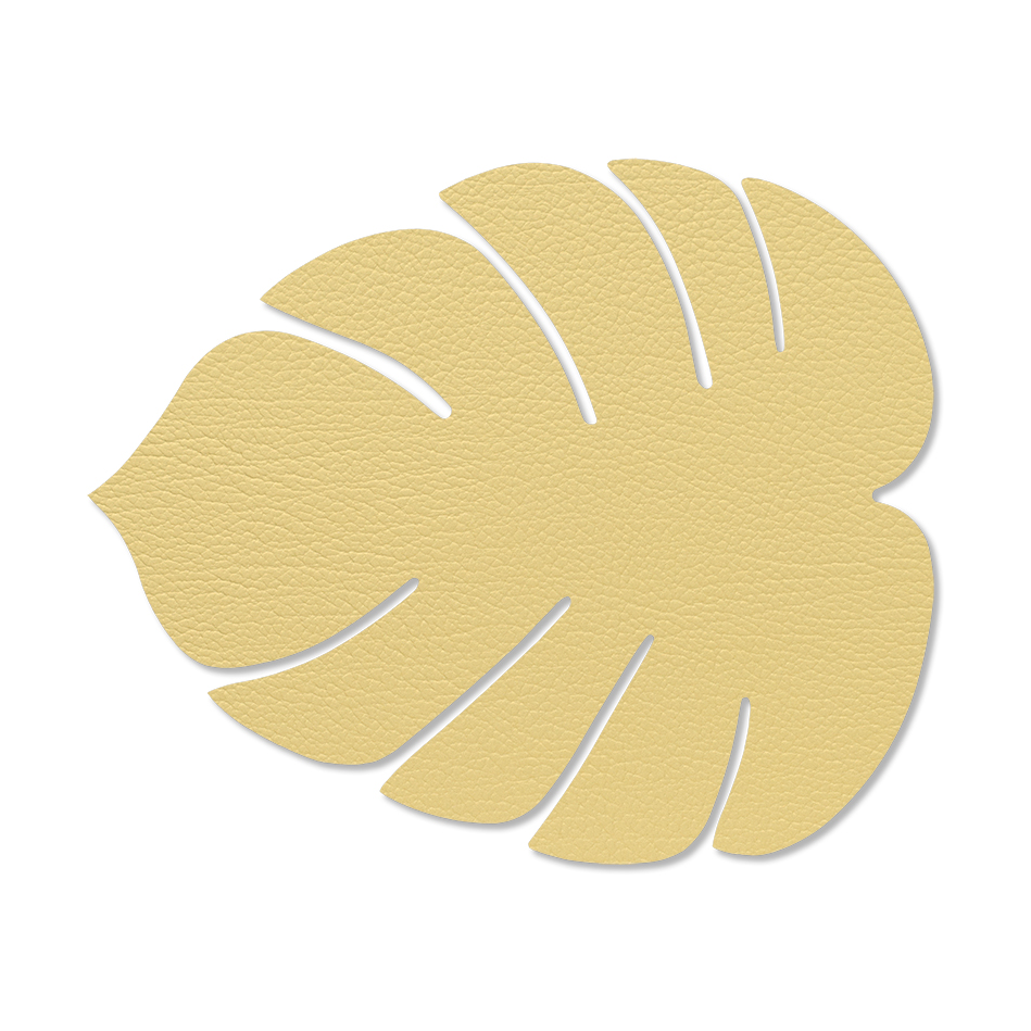 LIND DNA Monstera Leaf Hippo placemat S Goud | Scandinavisch Interieur | Placemats | Goudkleurig
