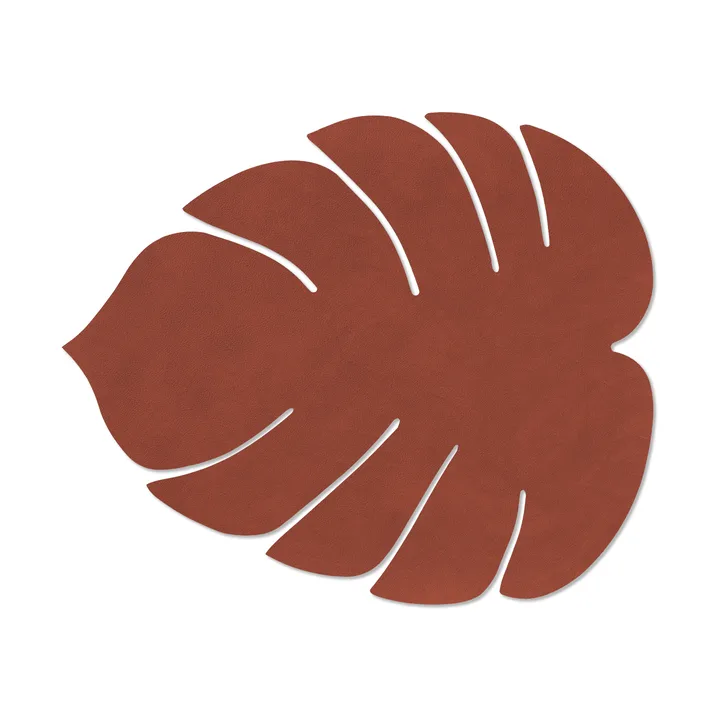 Monstera Leaf Nupo placemat L - Sienna, 42x35 cm - LIND DNA