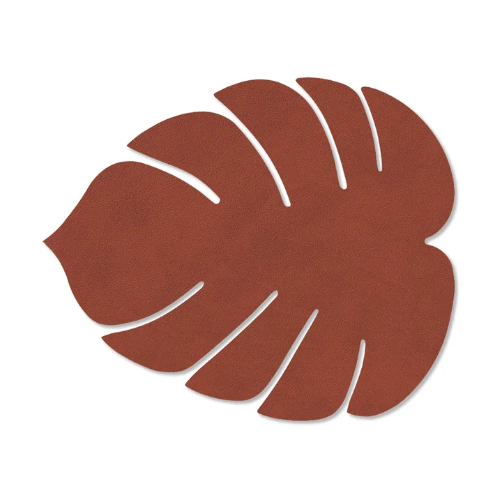 Monstera Leaf Nupo placemat S - Sienna, 26x22 cm - LIND DNA