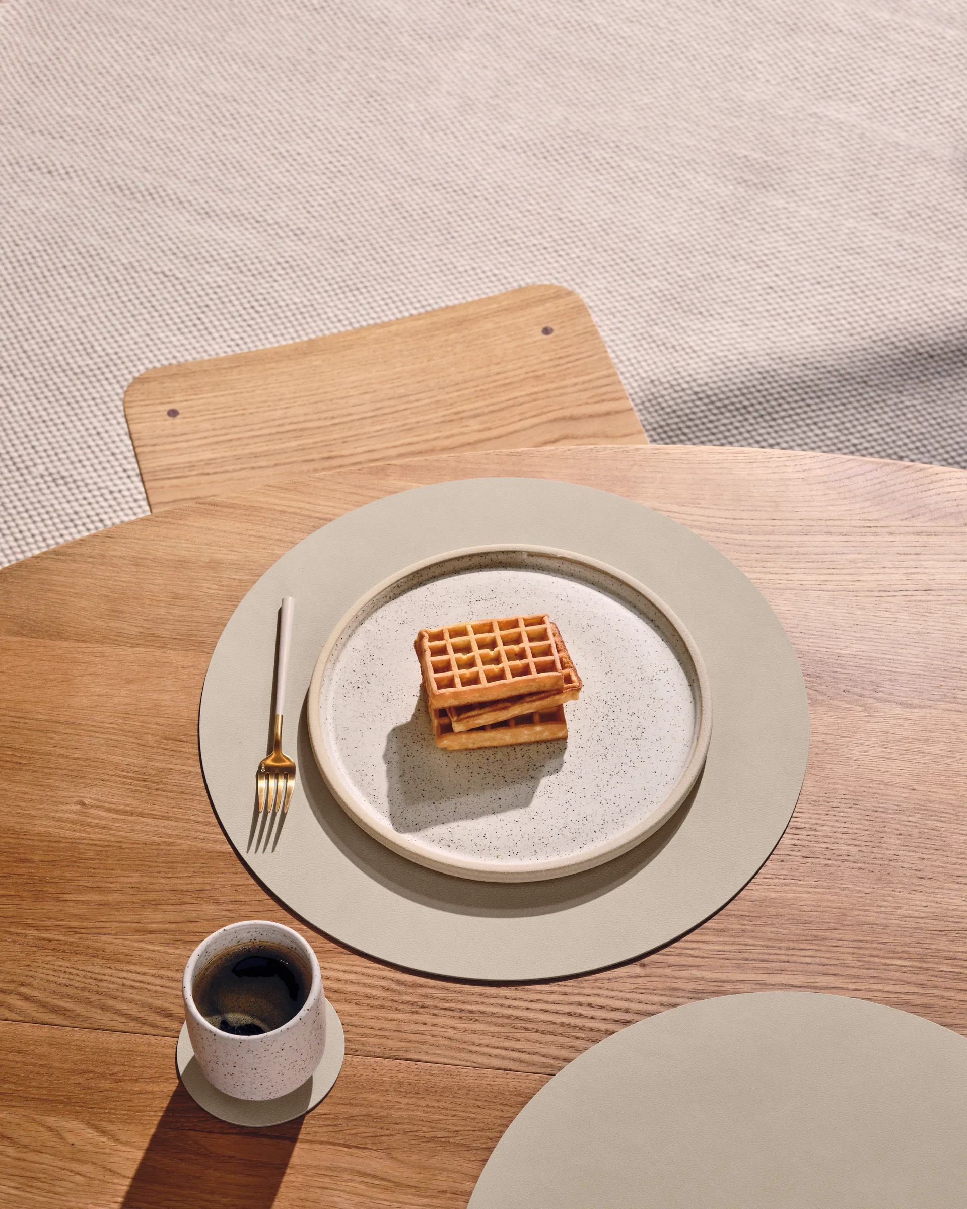 Nupo onderzetter circle keerbaar 1 St., Linen-Flint Grey LIND DNA