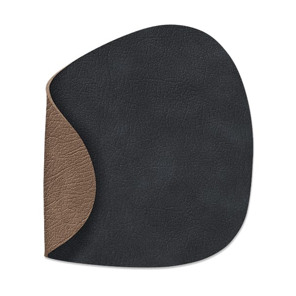 Nupo onderzetter (glazen) keerbaar curve 1 St. - Zwart-bruin - LIND DNA