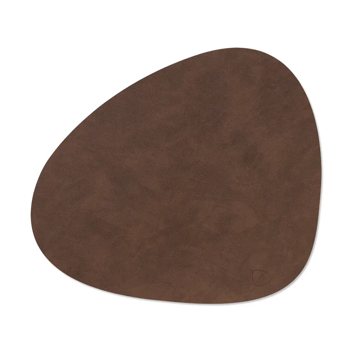 Nupo placemat curve L - Donkerbruin, 44x37 cm - LIND DNA