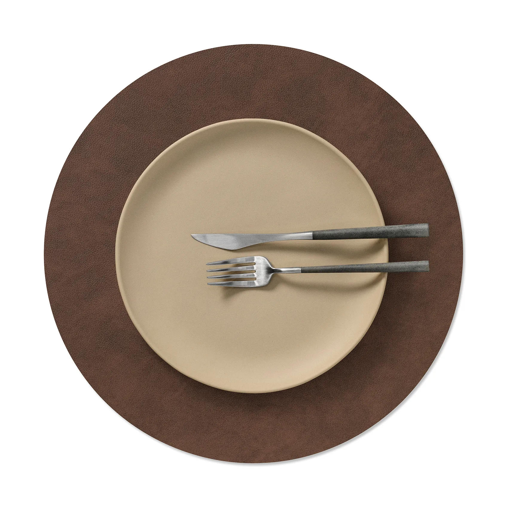 Nupo placemat, Dark brown, circle, L LIND DNA