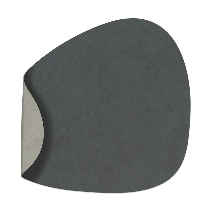 Nupo placemat keerbaar curve L 1 St. - anthraciet-lichtgrijs, 44x37 cm - LIND DNA