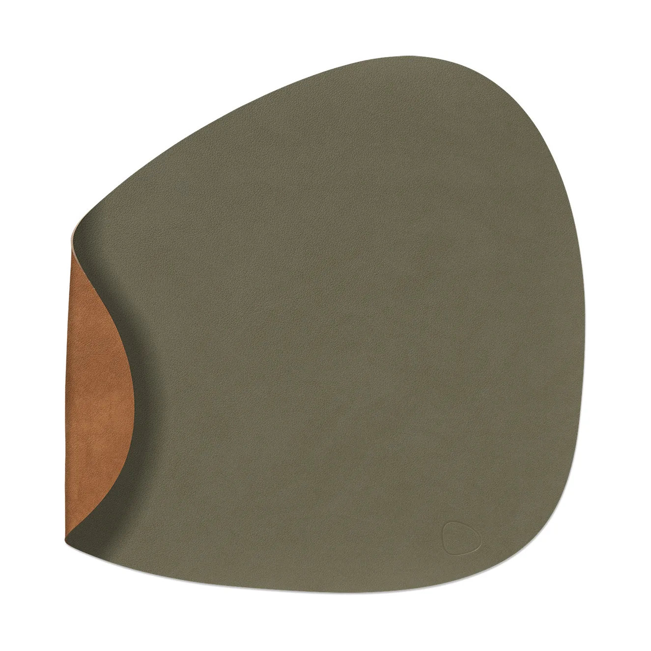 Nupo placemat keerbaar curve L 1 St., Army green-nature, 44x37 cm LIND DNA