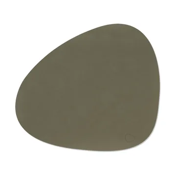 Nupo placemat keerbaar curve L 1 St. - Army green-nature, 44x37 cm - LIND DNA