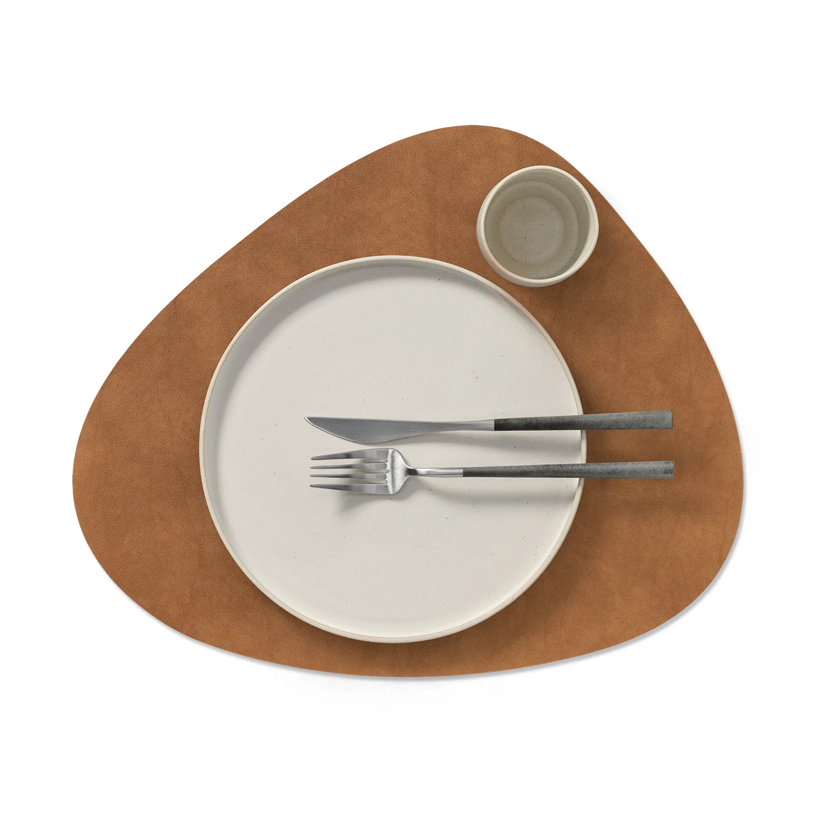 Nupo placemat keerbaar curve L 1 St., Army green-nature, 44x37 cm LIND DNA