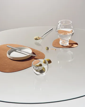 Nupo placemat keerbaar curve L 1 St. - Army green-nature, 44x37 cm - LIND DNA
