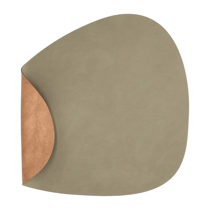 Nupo placemat keerbaar curve L 1 St. - Army green-nature - LIND DNA