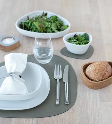 Nupo placemat keerbaar curve L 1 St. - Army green-nature - LIND DNA