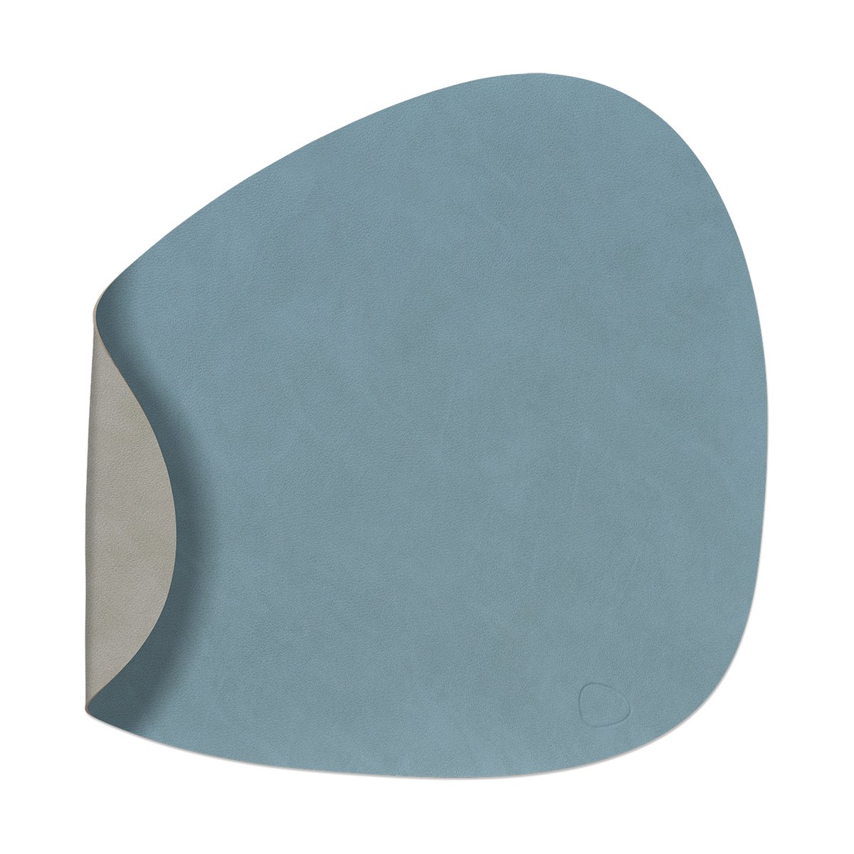 LIND DNA Nupo placemat keerbaar curve L 1 St. lichtblauw-lichtgrijs