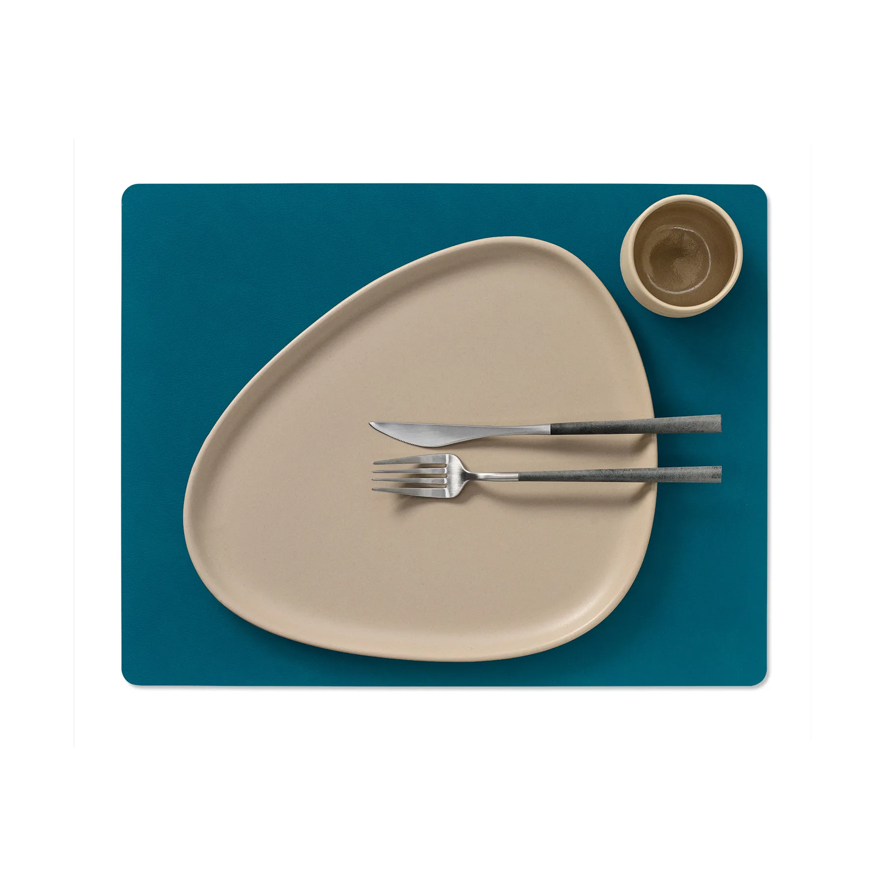 Nupo placemat keerbaar square L 1 St., Midnight blue-petrol LIND DNA