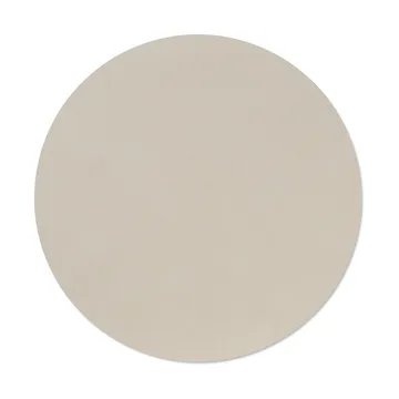 Nupo placemat - Oyster white, circle, L - LIND DNA