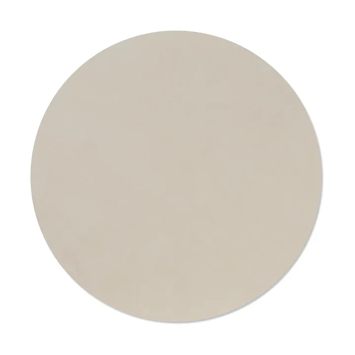 Nupo placemat - Oyster white, circle, L - LIND DNA