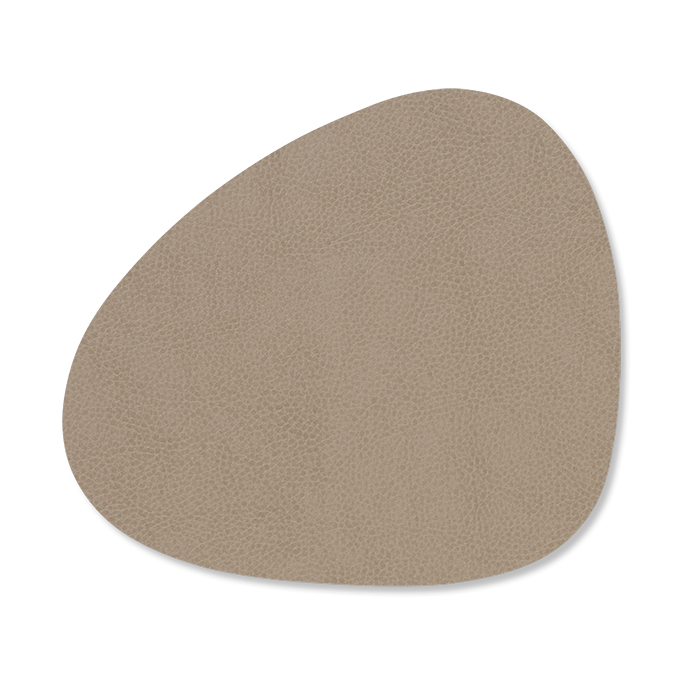 LIND DNA Serene glasonderzetter curve 11x13 cm Mole Grey