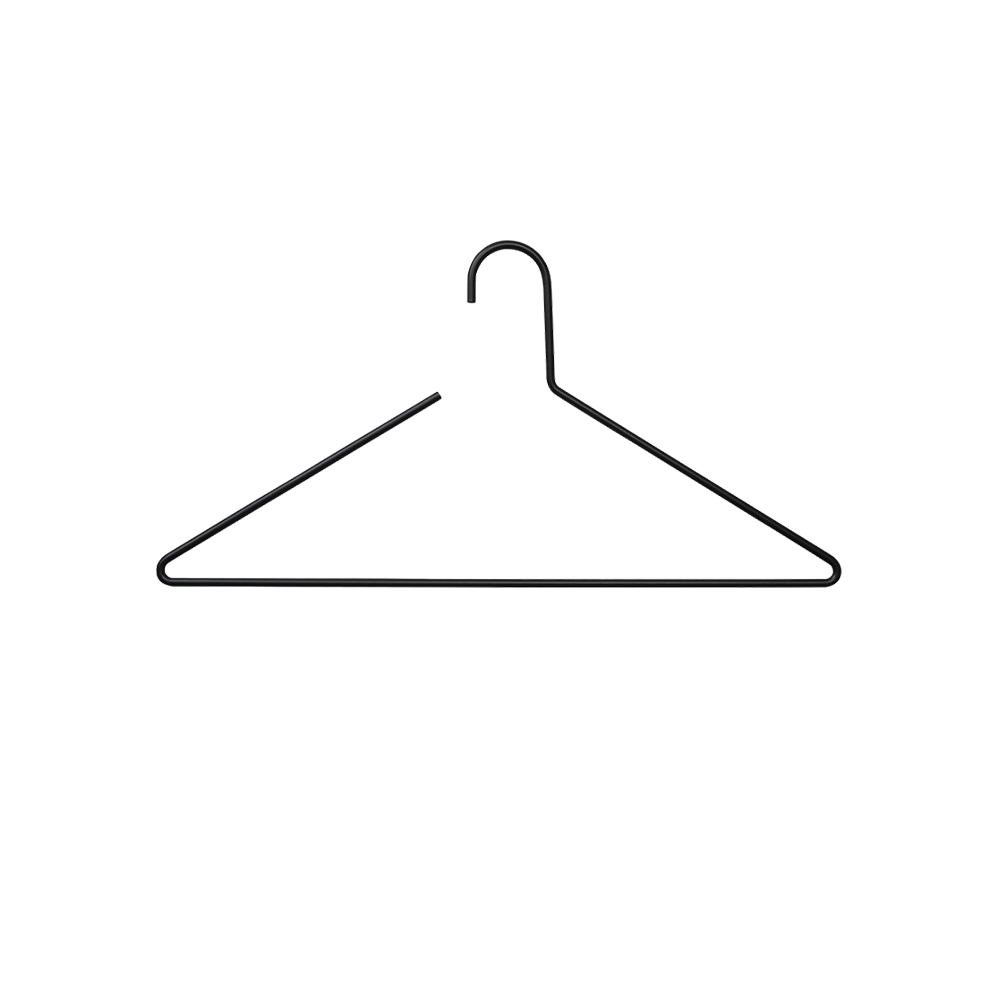 LIND DNA Slim kledinghanger black | Scandinavisch Interieur | Kapstokken & hangrekken | Zwart
