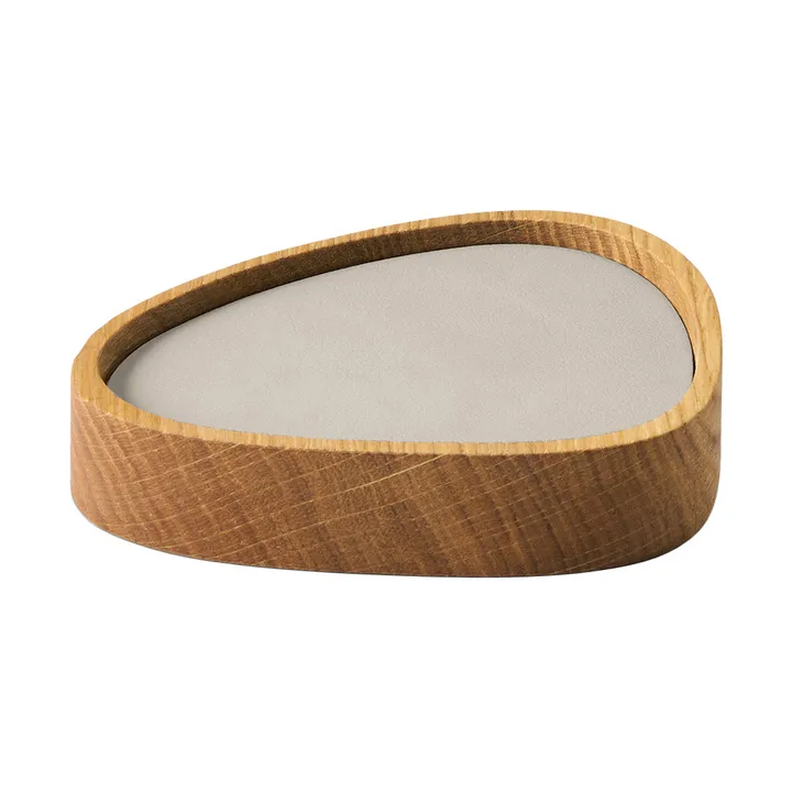 Wood Box onderzetterset - Nature-oak, curve, S, Nupo oyster white, 9 delar - LIND DNA