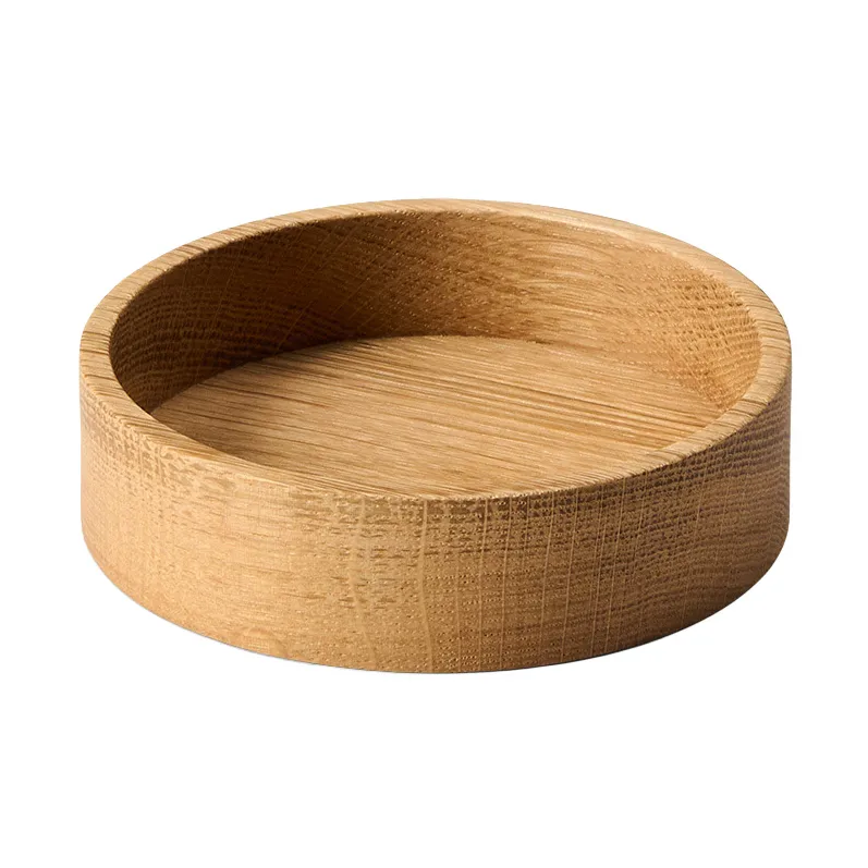 Wood Box opbergdoos voor onderzetters, Nature-oak, circle, S LIND DNA