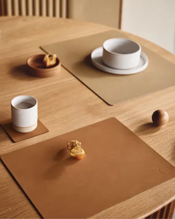 Wood Box opbergdoos voor onderzetters - Nature-oak, circle, S - LIND DNA