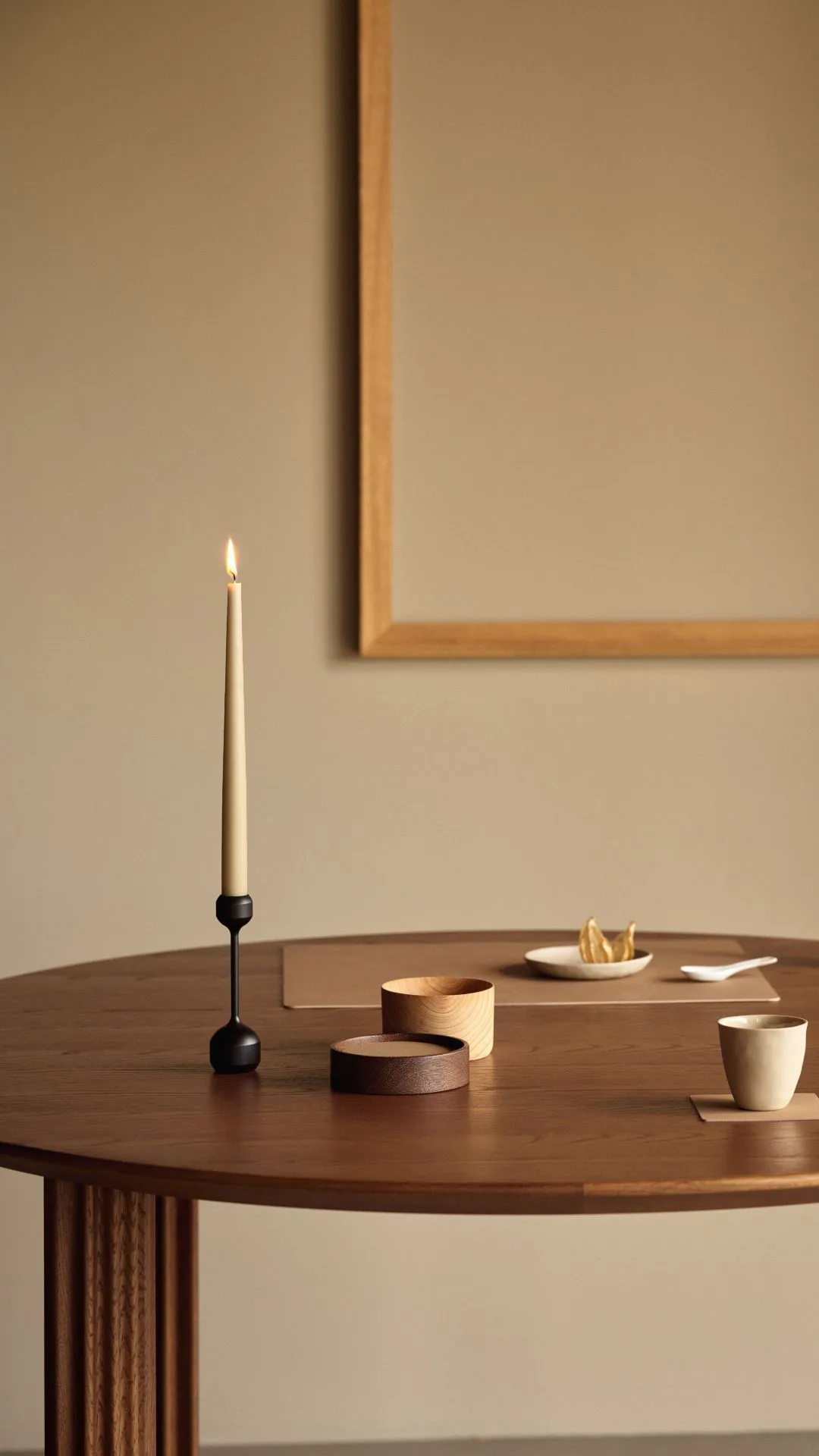 Wood Box opbergdoos voor onderzetters, Smoked-oak, circle, S LIND DNA