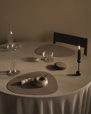 Wood Box opbergdoos voor onderzetters - Smoked-oak, circle, S - LIND DNA