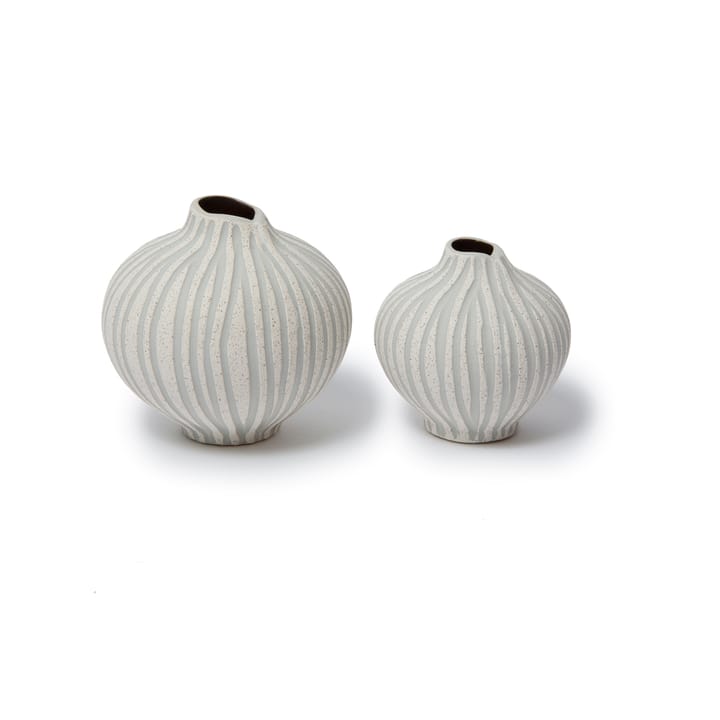 Line vaas - Sand white stone stripe, small - Lindform