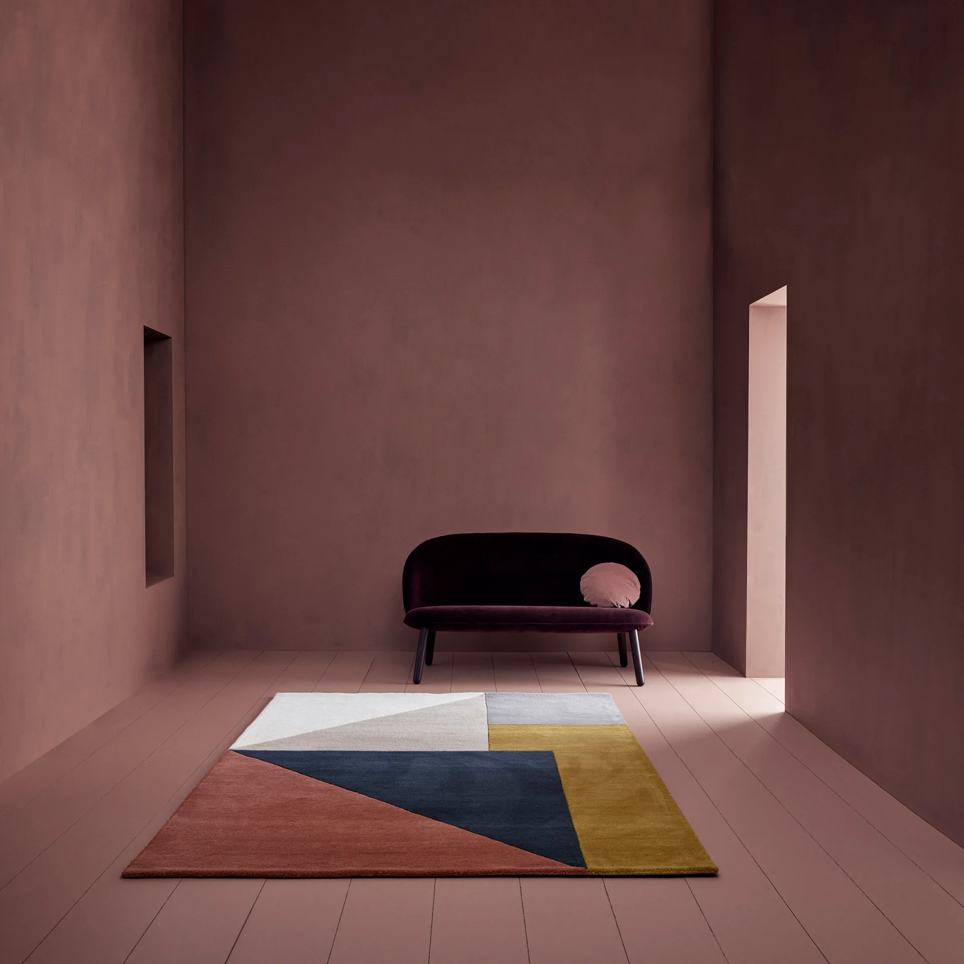 Arguto wollen vloerkleed 170x240 cm, Multi Linie Design