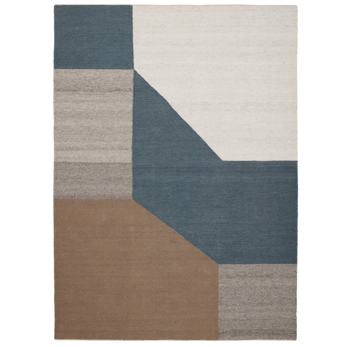 Linie Design Blocchi vloerkleed 140x200 cm Sky | Scandinavisch Interieur | Geweven katoenen vloerkleden | Multi