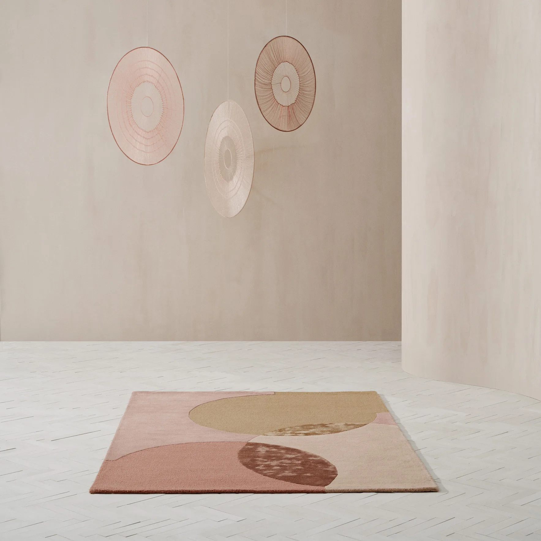 Caldera vloerkleed 140x200 cm, Mustard Linie Design