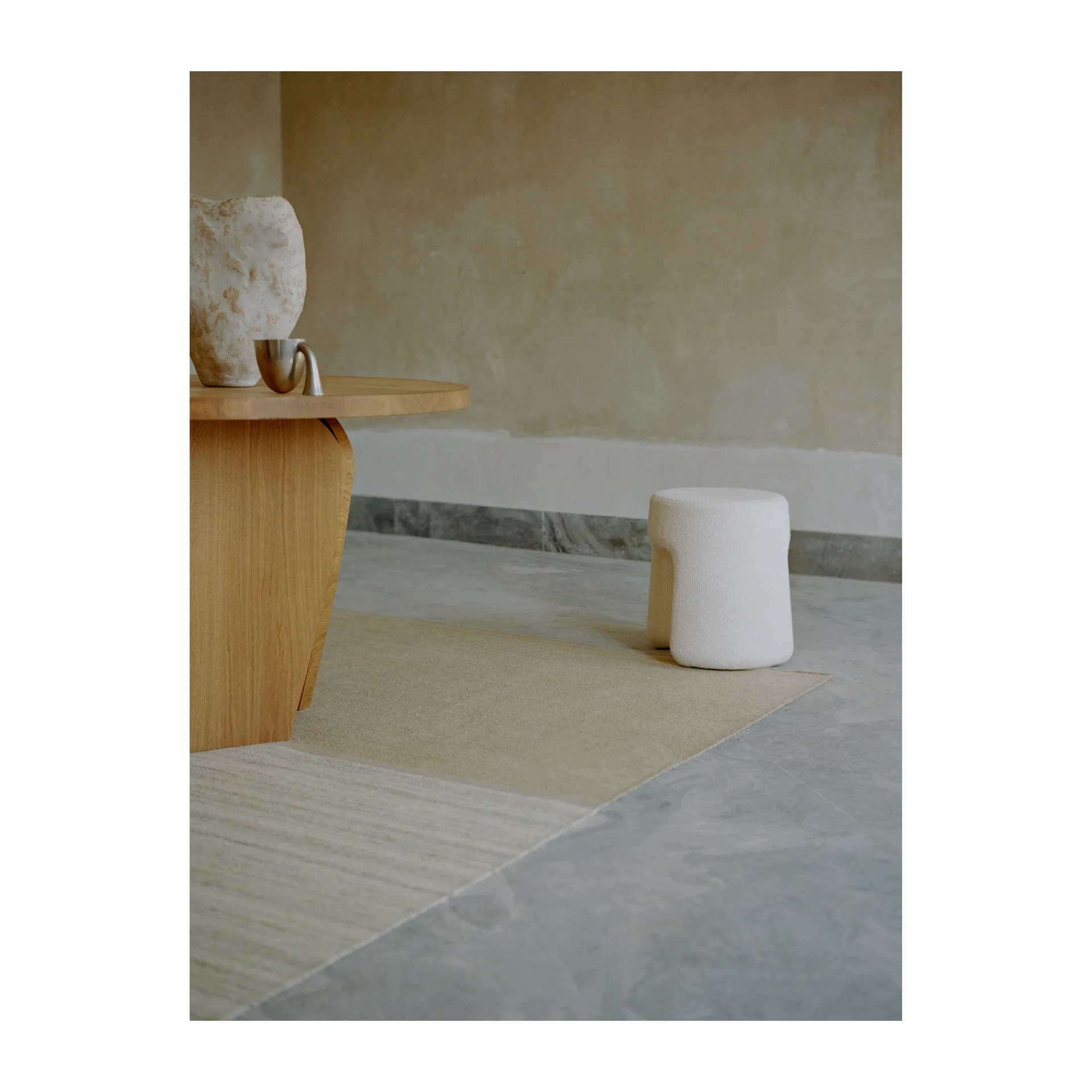 Future Seeds vloerkleed 250x350 cm, Beige Linie Design