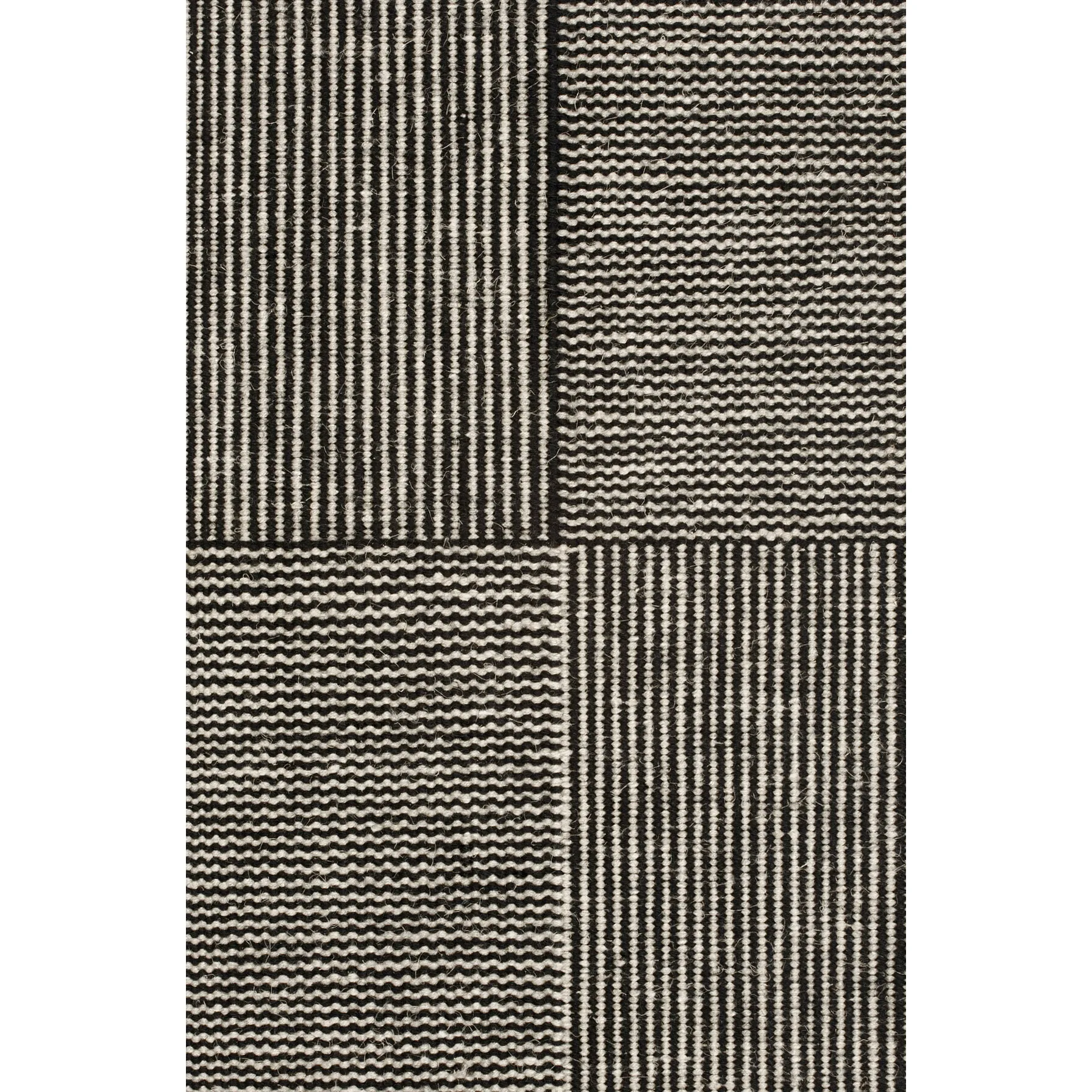 Kent wollen vloerkleed 250x300 cm, Zwart Linie Design