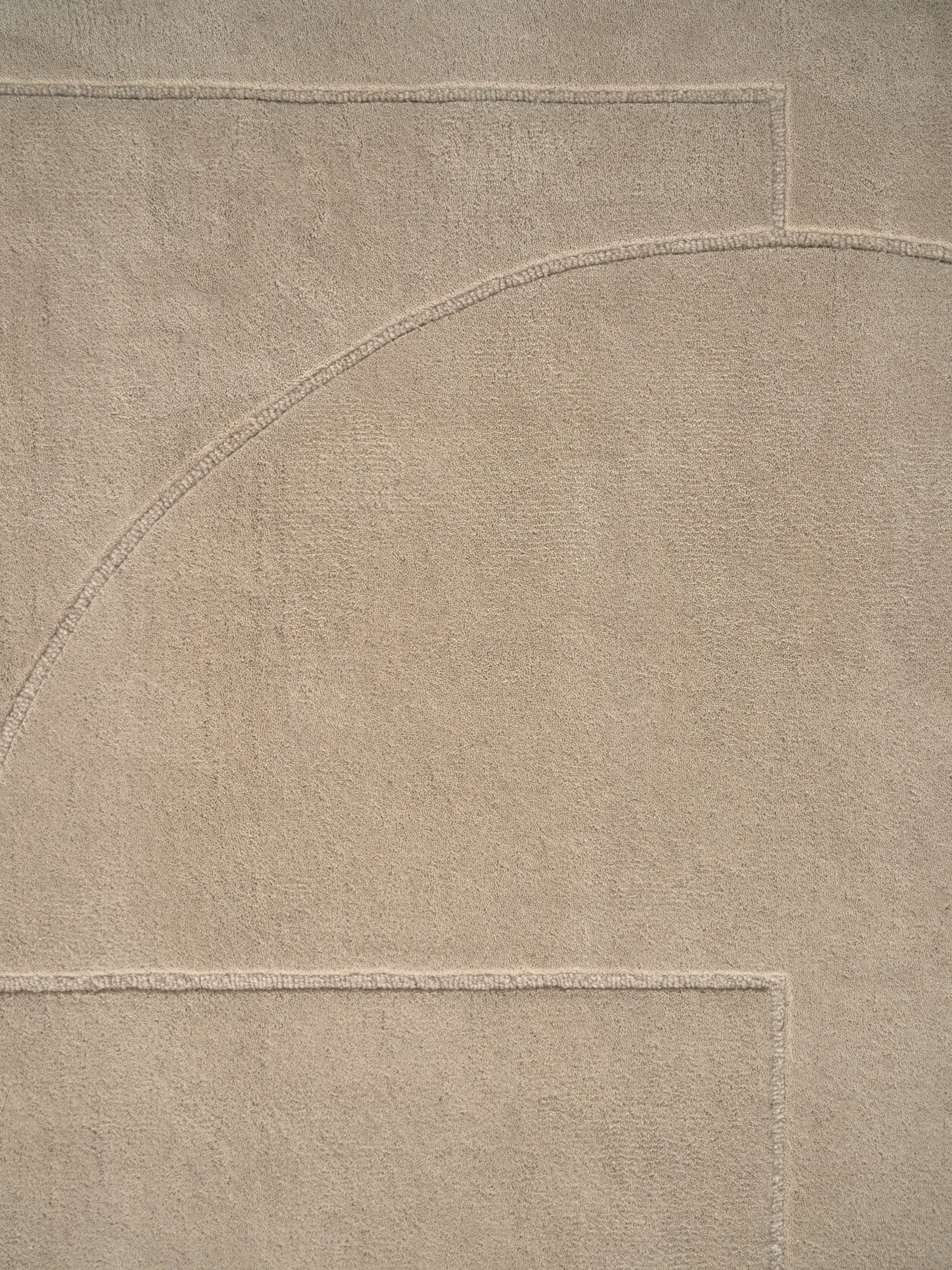 Lineal Poem wollen vloerkleed, Beige, 140x200 cm Linie Design