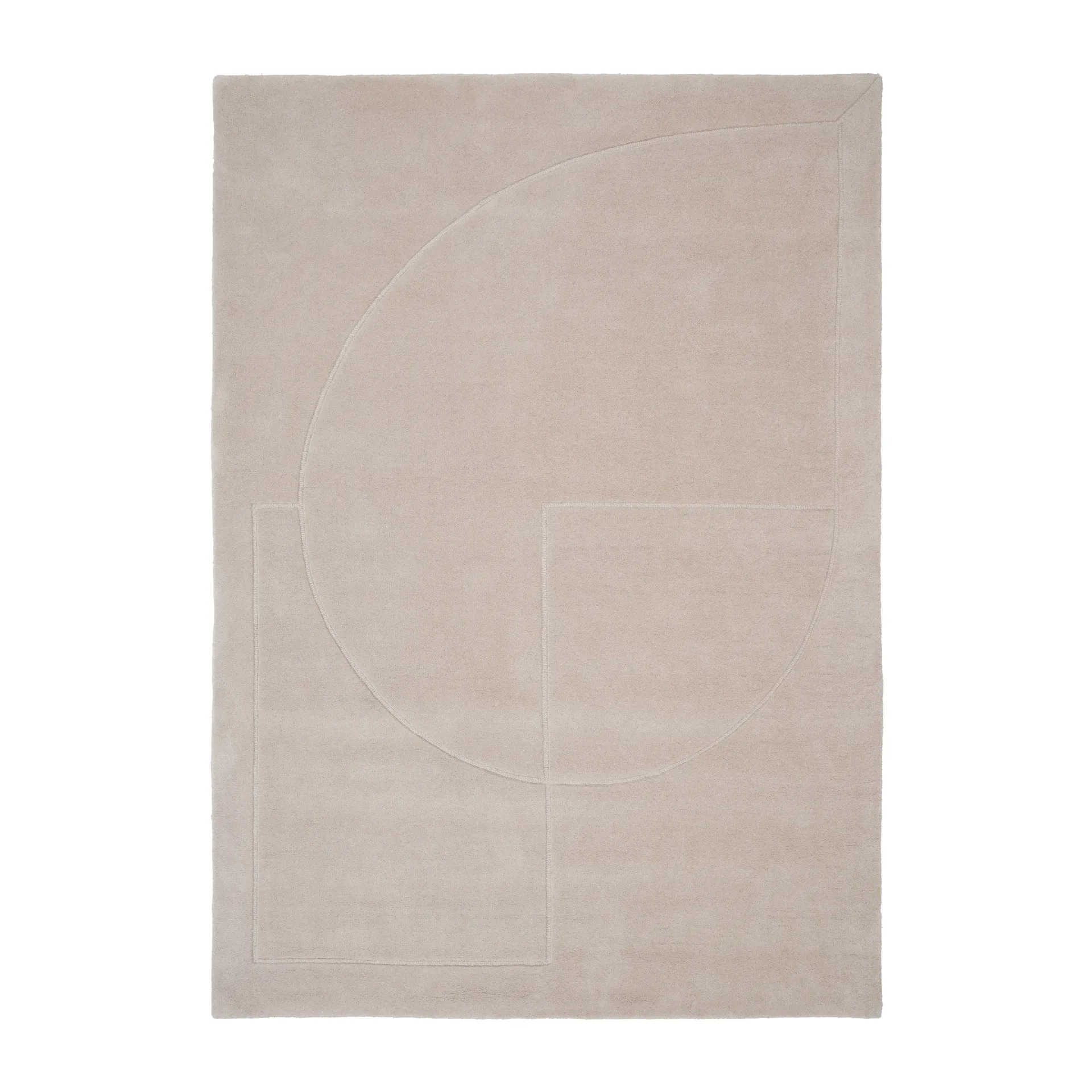 Lineal Poem wollen vloerkleed, Beige, 170x240 cm Linie Design