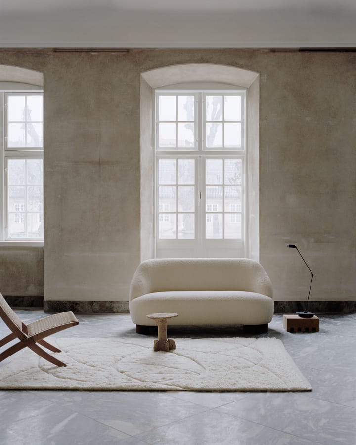 Lineal Sweep wollen vloerkleed, White, 140x200 cm Linie Design