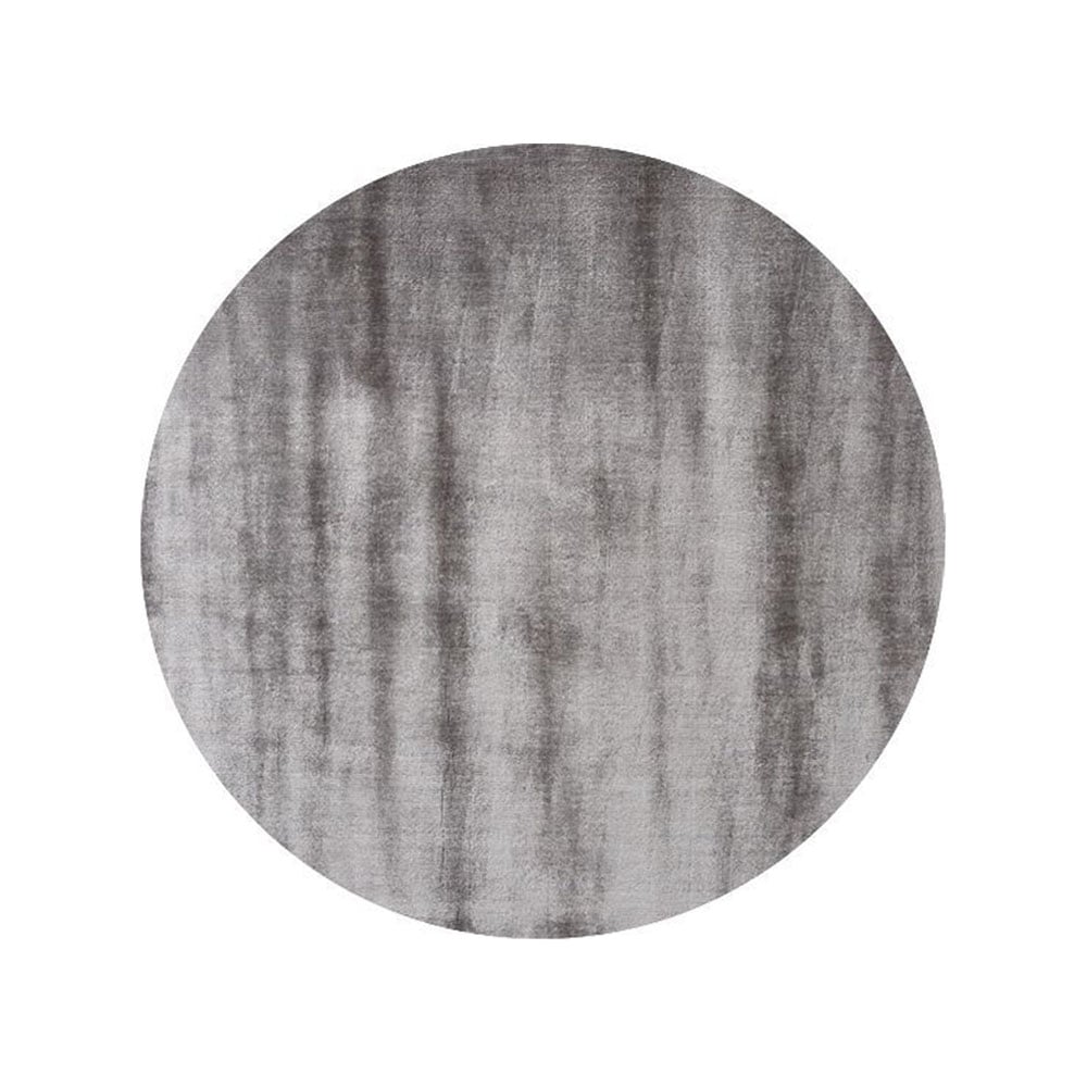 Linie Design Lucens vloerkleed rond grey | Scandinavisch Interieur | Hoogpolige vloerkleden | Grijs