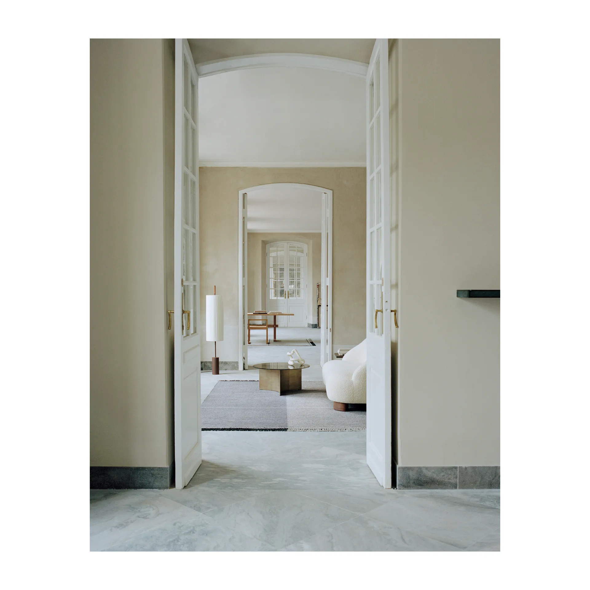 Mindful Soul wollen vloerkleed 200x300 cm, Stone-beige Linie Design