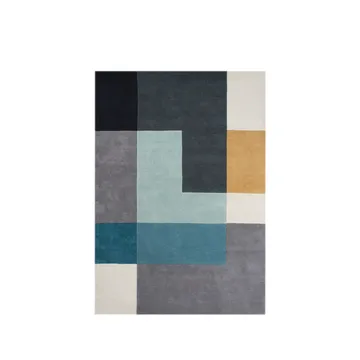 Ometri vloerkleed - aqua, 170x240 cm, aqua, 170x240 cm - Linie Design