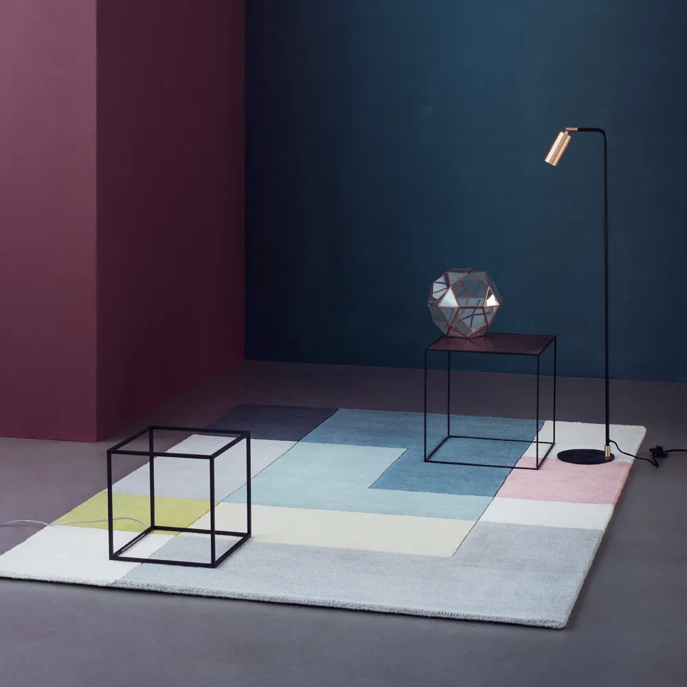 Ometri vloerkleed, aqua, 170x240 cm, aqua, 170x240 cm Linie Design