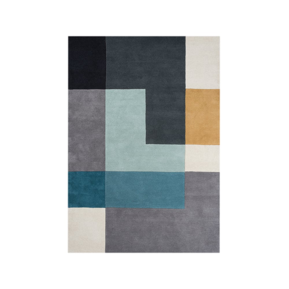 Linie Design Ometri vloerkleed aqua, 200x300 cm, aqua, 200x300 cm