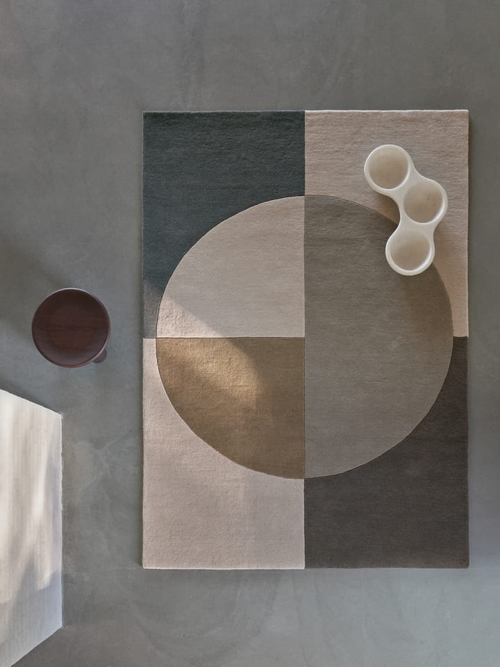 Radiality wollen vloerkleed, Olive, 200x300 cm Linie Design