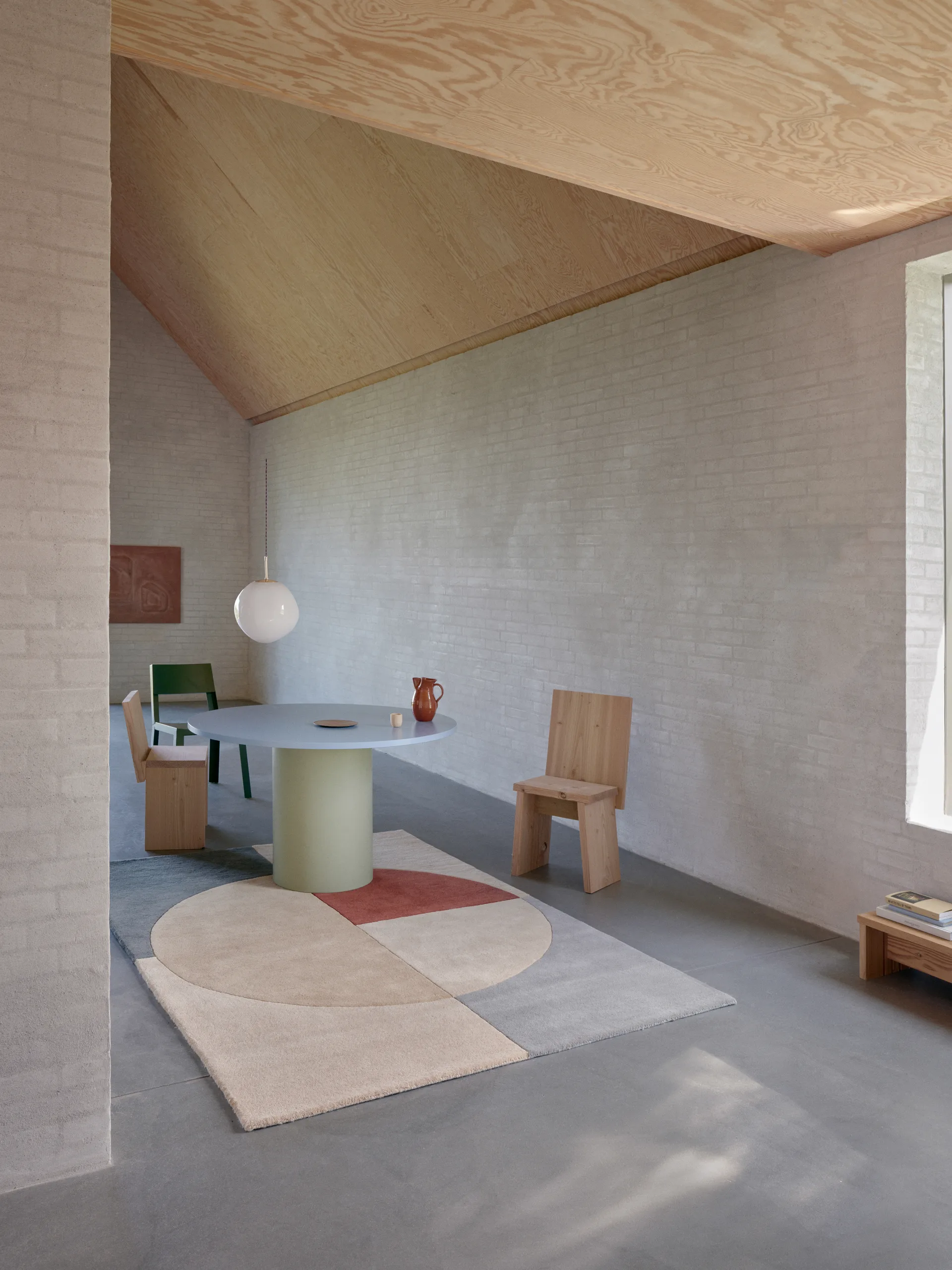 Radiality wollen vloerkleed, Ruby, 140x200 cm Linie Design